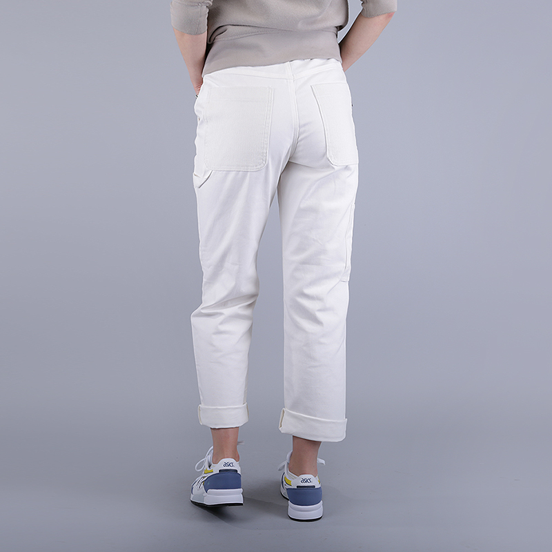 женские бежевые брюки Stussy Pacific Work Pant 216051-white - цена, описание, фото 4
